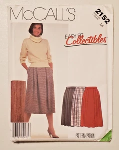 McCalls 2152 Schnittmuster Easy Fit Sammlerstücke Rock Falten Taschen Misses 14 - Bild 1 von 11