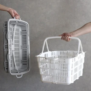 Foldable Shopping Basket 30L Lightweight Collapsible Grocery Tote Made in Japan - Picture 1 of 15