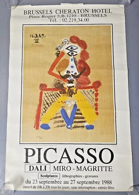 Retratos imaginarios de Pablo Picasso - El oficial 1988 impresión firmada 18" x 24" Foto 1 de 4