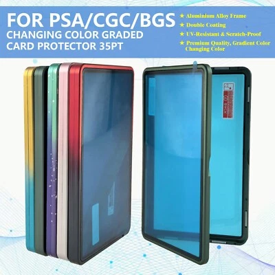 Magnetic Graded Trading Cards Slabs Protector Holders Bumper Case Gradient Color - Image 1 of 4