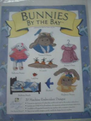 Martha Pullen Bunnies By The Bay Embroidery Collection Designs CD-ROM 2000 NEW ! - Image 1 of 3
