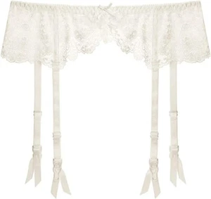 CITUYER Sexy Lace Adjustable Garter Belt High Waisted Hollow Out Lace Suspender - Picture 1 of 2