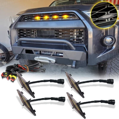 4x Raptor Style Amber Grill LED Lights Kit For Toyota 4Runner TRD Pro 2014-2021 - Изображение 1 из 4