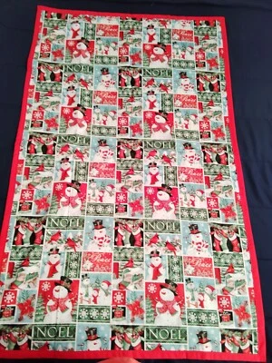 Homemade Snowman Quilt 48 1/2 Length 30 1/2 Width - Image 1 of 2