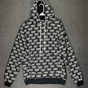 SECTION EIGHT Hoodie Adult Medium Black White All over Print Pullover Mens. - Picture 1 of 11
