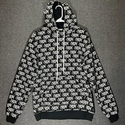 SECTION EIGHT Hoodie Adult Medium Black White All over Print Pullover Mens. - Image 1 of 4