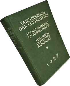 1927 Book TASCHENBUCH DER LUFTFLOTTEN Pocket Almanac of Aeronautics::GERMAN - Picture 1 of 8