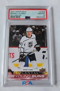 2022-23 Upper Deck Young Gun  Canvas #C226 Brandt  Clarke Graded PSA GEM MT 10! - Bild 1 von 2