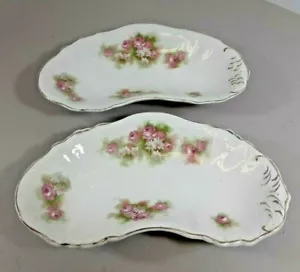 Set of 2 Vintage WH Grindley England Decorative Dish Crescent Shaped Porcelain - Picture 1 of 5