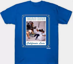 Mac Dre Kurzarm T-Shirt Herren Größe S-3XL Blau Fan Art Bay Area Musik - Bild 1 von 2