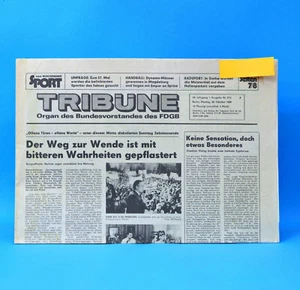Tribüne 30. Oktober 1989 zum Geburtstag zum Hochzeit 30.10.1989 DDR 30.10.1989 - Bild 1 von 1