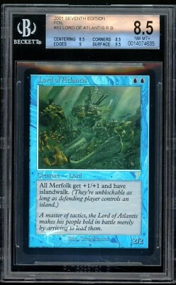 Lord of Atlantis - 7th Edition foil, BGS 8.5 NM-MT+. MTG (pop 1 of 2) - Image 1 of 2