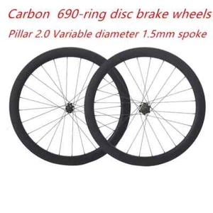 700C Carbon Disc Brake Road Bike Wheelset 38/50/60mm Depth Clincher Tubeless - Picture 1 of 8