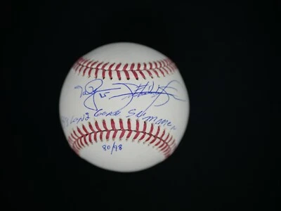 MARK MCGWIRE SAMMY SOSA 1998 LONG GONE SUMMER SIGNED BASEBALL LIMITED TO 98 JSA - Image 1 of 4