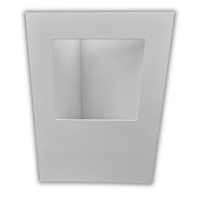 WEDDING-PLACE-CARDS 10 x A6 Tri-Fold Rounded Top Square Aperture Card Blanks & Envelopes - White 300