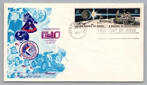1971 Early NASA Apollo Universal Space Logistics FDC Huntsville AL Sc#1434-1435 - Picture 1 of 2