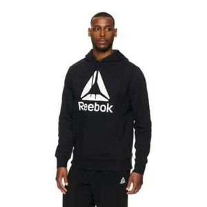 Reebok Men's Delta Logo Hoodie-Black-XL-NWT-23002758 - Picture 1 of 2
