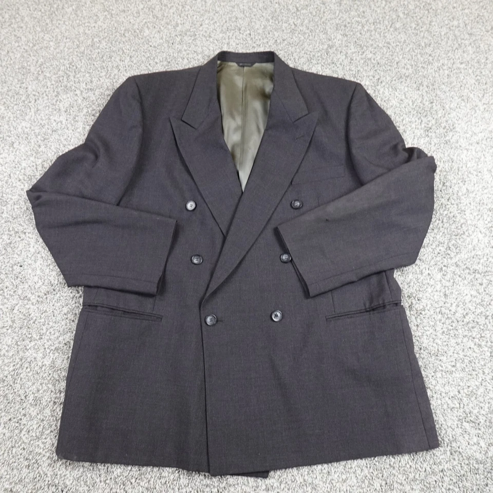 VTG Givenchy Monsieur Jacket Mens 46 Gray Wool Sport Coat Blazer Union Made USA - Image 1 of 4