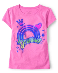 NWT Children's Place Girls Short Sleeve Dreamer Graphic T Shirt - Picture 1 of 1