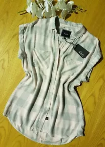 RAILS Britt - Pink & Grey Check Shirt (Sleeveless) - RRP:$270 - Picture 1 of 5