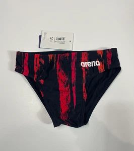 NEW Arena Youth Boys painted Striped Swim Briefs Size 24 - Picture 1 of 3