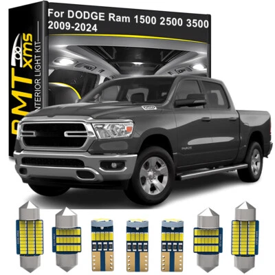 8x Interior LED Light Bulb License plate For DODGE Ram 1500 2500 3500 2009-2024 - Изображение 1 из 4