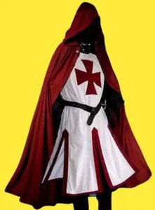 Templar Knight Medieval Crusader Tunic Red clothe cosplay Wearable Armor costume - Picture 1 of 7