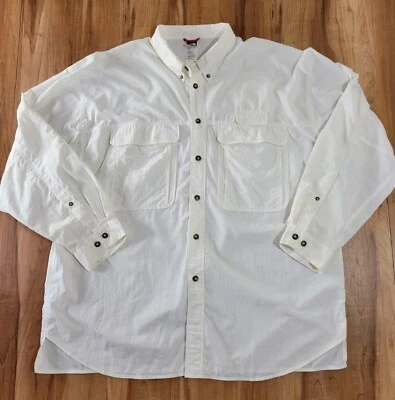 The North Face Shirt Mens 2XL Button Down White Ivory Vented Fishing Hiking Nyln - Image 1 of 4