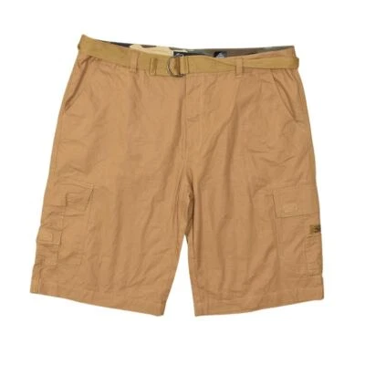 Akademiks Men's Brown Cargo Shorts Zip Solid Size 44 Big & Tall - Image 1 of 4