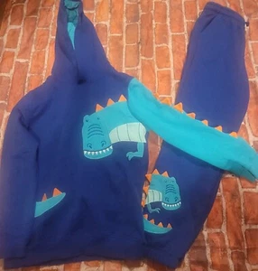 Gymboree Boys Dinosaur Set Hoodie Sz 12 Sweatpants Sz 10 Nwot - Picture 1 of 1