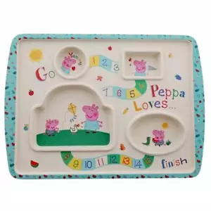 Peppa Pig Bamboo Game Plate A29657 - Picture 1 of 1