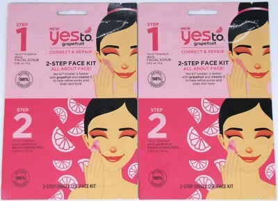 Lote de 2 - SÍ al pomelo kit facial de 2 pasos exfoliante facial y exfoliación iluminadora de poros Foto 1 de 4