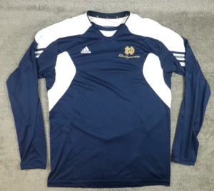 Adidas Shirt Notre Dame Long Sleeve Performance Large Climacool Blue White Logo - Bild 1 von 8