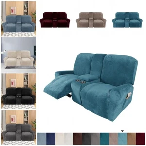 2 Sitzer Stretch Samt Liege Couch Bezug Loveseat Sofa Schonbezug Schoner - Bild 1 von 123