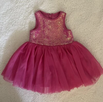 Vestido Tutú PIPPA AND JULIE Niñas 12 Meses Rosa Lentejuelas Brillante Foto 1 de 4