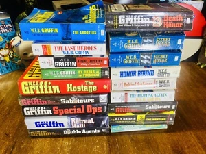 18 Book LOT W.E.B GRIFFIN Paperback & Hardcover Books Novel Military Thriller - Picture 1 of 10