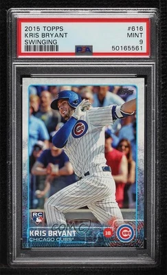 2015 Topps Image Variation SP (Swing Through) Kris Bryant PSA 9 MINT Rookie RC - Image 1 of 2
