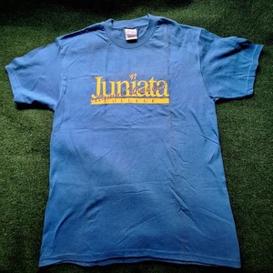 Vintage Juniata College Shirt Mens Large Blue 1997 Alumni Weekend Hanes 90s Tee - Picture 1 of 7