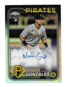 Nick Gonzales 2024 TOPPS CHROME ROOKIE AUTOGRAPH AC-NG CARD Pirates RC AUTO /499 - Picture 1 of 2
