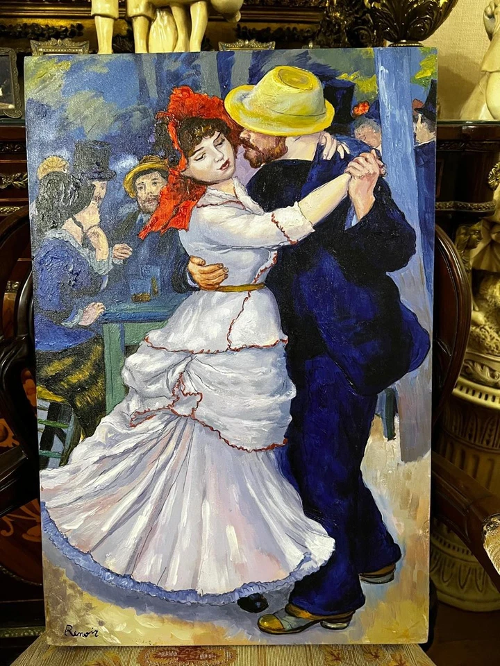 Renoir - Increíble pintura al óleo - Hecho a mano - Firmado - Estampado Foto 1 de 4