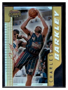 1996-97 Bowman's Best Cuts Charles Barkley Refractor #BC4 Houston Rockets HOF - Picture 1 of 2