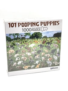 101 Pooping Puppies - 1000 Piece 27"x19" Dog Jigsaw Puzzle - Picture 1 of 4