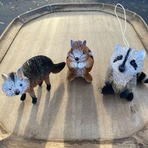 Borstenbürste Wald Weihnachtsschmuck/Dekor Waschbär Streifenhörnchen Fuchs (3er Set) - Bild 1 von 9