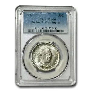 1946 Booker T. Washington Half Dollar Commem MS-66 PCGS - Picture 1 of 3