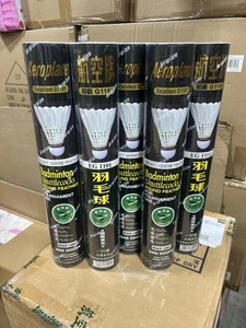 5x Tube Aeroplane Badminton Shuttlecock EG1130 - Black Label - Excellent Grade - Picture 1 of 4