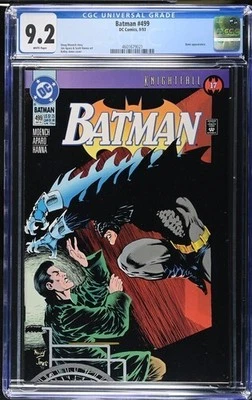 Batman 499 , DC Comics,  Bane app., Knightfall 17, CGC 9.2 Near Mint- - Image 1 of 2