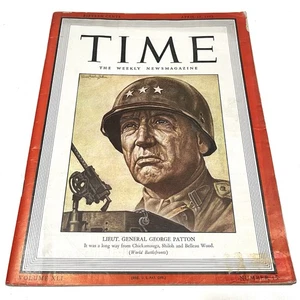 Time Magazine April 12, 1943 Lieut. General George Patton Vintage - Picture 1 of 9