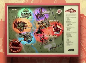 Fallout 4 76 New Vegas Nuka Cola World Map Light Up Shadowbox Factory Sealed - Picture 1 of 4