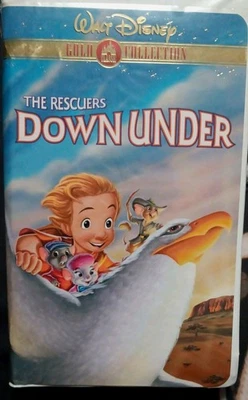 The Rescuers; Down Under (VHS, 2000, Gold Collection Edition) Walt  Disney - Image 1 of 4