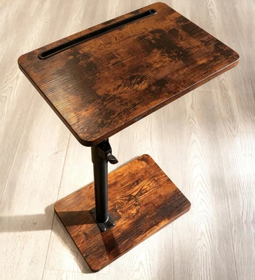 Sofa Armrest Tray Table for Couch - 360° Swivel Height Adjustable End for Small  - Image 1 of 4